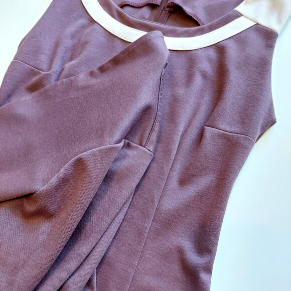 Burgundy Fitted Dress & Bolero Set - Picture 12 of 12